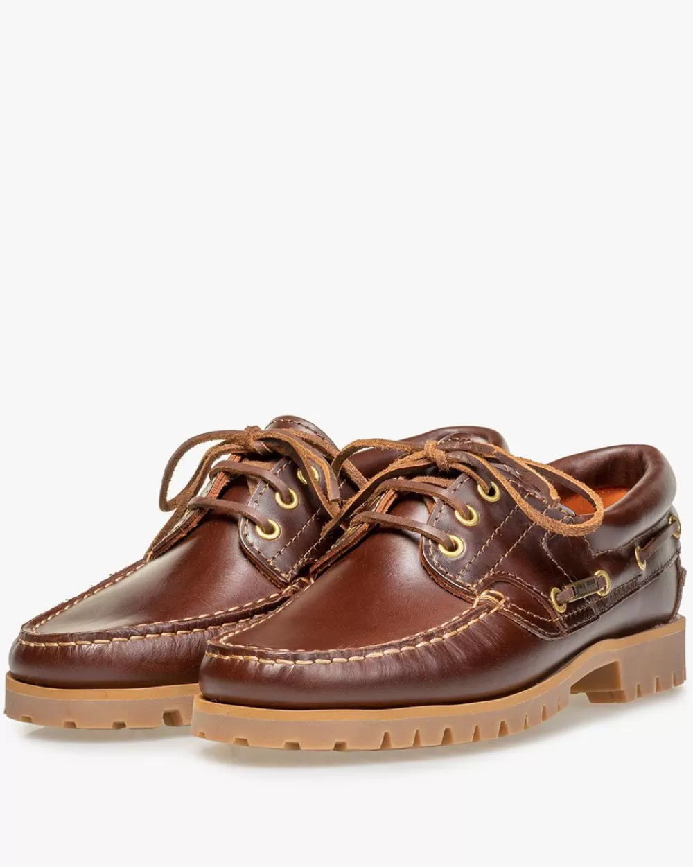 Floris van Bommel Bootsschuhe | Mokassins>Boat Shoe 01.20 Rotbraun