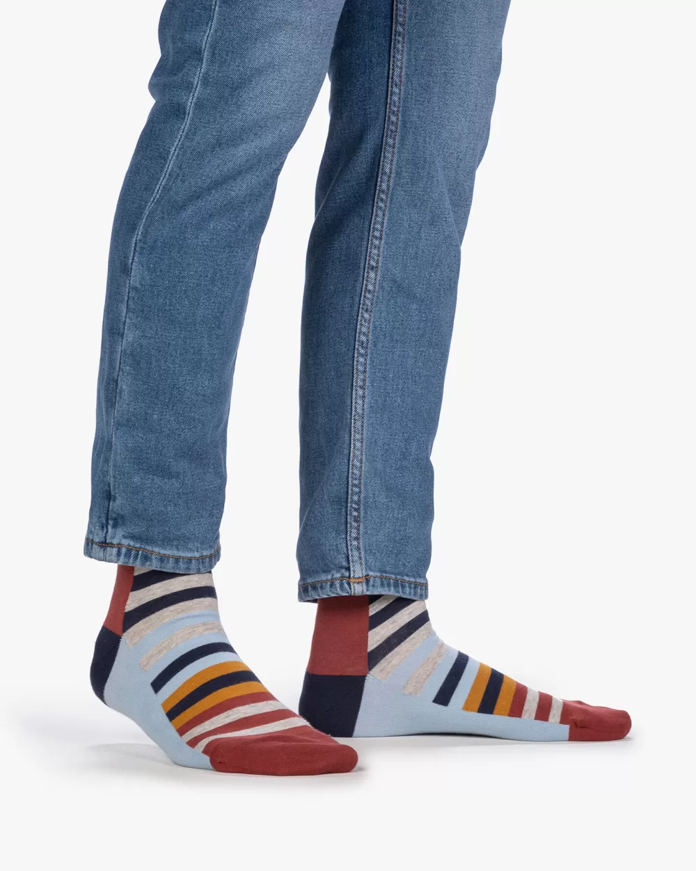 Floris van Bommel Socken>De Sokker 08.01 Multi-colour / Hellblau