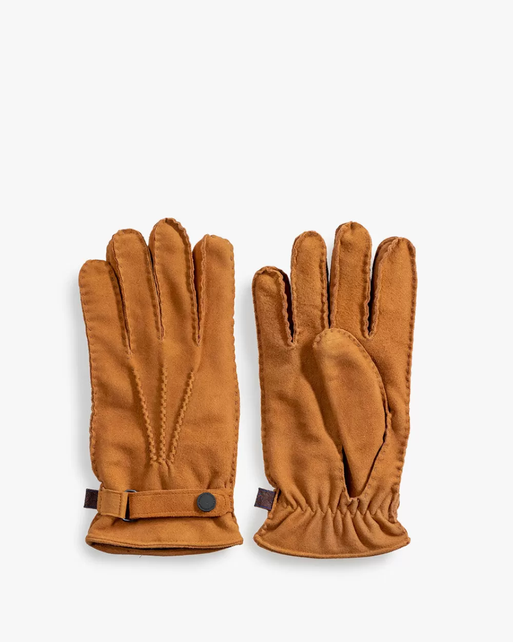 Floris van Bommel Handschuhe>Handschuhe Wildleder Cognac